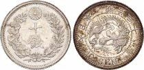 Japon 10 Sen - Dragon - Meiji An 38 - 1905 - Argent
