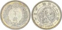 Jap&oacute;n 20 Sen - Dragon - Meiji Year 32 - 1899 - Silver