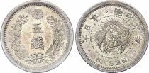 Japon 5 Sen - Dragon - Meiji An 6 - 1873 - Argent