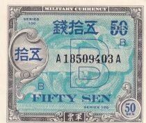 Jap&oacute;n 50 sen - Allied Military Currency - Letter B - 1945