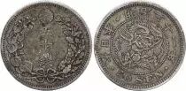 Japon 50 Sen Dragon - 1898 Meiji An 31 - Argent