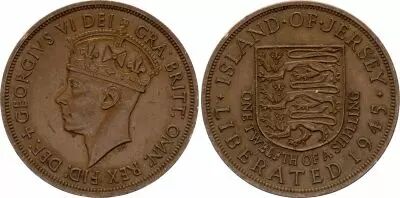 Jersey 1 Penny - George VI - Liberation of Jersey - 1949-1952