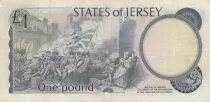 Jersey 1 Pound - Elisabeth II - Bataille de Jersey - ND (1976-1988) - S&eacute;rie PB