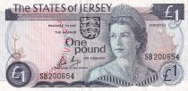 Jersey 1 Pound - Elisabeth II - Bataille de Jersey - ND (1976-1988) - TTB+ - P.11b