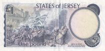 Jersey 1 Pound - Elisabeth II - Bataille de Jersey - ND (1976-1988) - TTB+ - P.11b