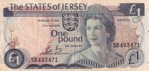 Jersey 1 Pound - Elizabeth II - Battle of Jersey - ND (1976-1988) - P.11b