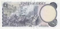 Jersey 1 Pound - Elizabeth II - Battle of Jersey - ND (1976-1988) - VF+ - P.11b
