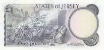 Jersey 1 Pound - Elizabeth II - Battle of Jersey - ND (1984-1988) - VF+ - P.11b