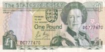 Jersey 1 Pound - Elizabeth II - Church - ND (1989) - VF+ - P.15