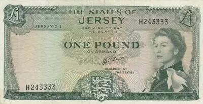 Jersey 1 Pound - Elizabeth II - Jersey - 1963 - H Series