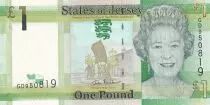 Jersey 1 Pound - Elizabeth II - Le Hocq Tower - 2010 - AU - P.32