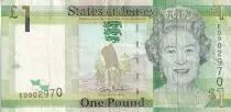 Jersey 1 Pound - Elizabeth II - Le Hocq Tower - 2010 - P.32