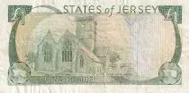 Jersey 1 Pound - Elizabeth II - ND (1989) - Serial CC - P.15