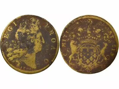 Jeton France 1 token Brass Louis XIV 1705