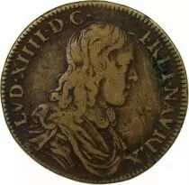 Jeton France 1 token Brass Louis XIV