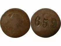 Jeton France 1 token Bronze Napoléon III 1855