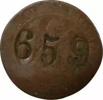 Jeton France 1 token Bronze Napoléon III 1855