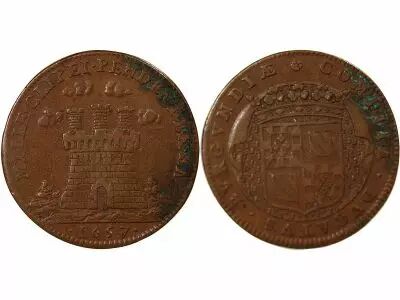 Jeton France 1 token Copper 1657