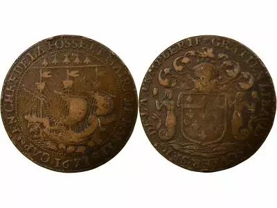 Jeton France 1 token Copper Gratien Libault 1671 T Nantes