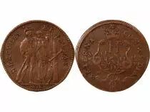 Jeton France 1 token Copper Henri IV, Roi de Navarre et de France 1589-1610