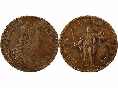 Jeton France 1 token Copper Louis XIV 1645