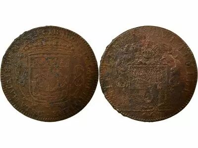 Jeton France 1 token Copper Mathurin Giraud 1665 T Nantes
