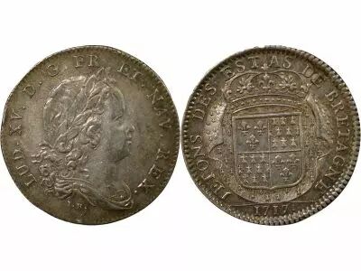 Jeton France 1 token Silver Louis XV 1717 Dinan