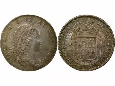 Jeton France 1 token Silver Louis XV 1717 Dinan