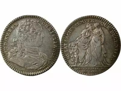 Jeton France 1 token Silver Louis XV 1727