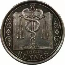 Jeton France 1 token Silver poinçon Abeille (après 1860-1879) 9 Rennes