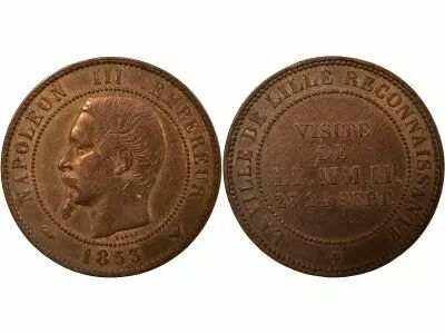 Jeton Francia 1 token Bronce Napol�on III 1853