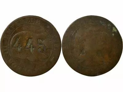 Jeton Francia 1 token Bronce Napol�on III 1855
