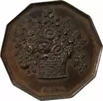 Jeton Francia 1 token Cobre 1860-1870