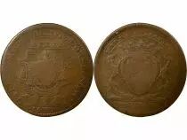Jeton Francia 1 token Cobre Charles-C&eacute;sar Chevalier 1677 T Nantes