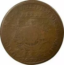 Jeton Francia 1 token Cobre Charles-C&eacute;sar Chevalier 1677 T Nantes
