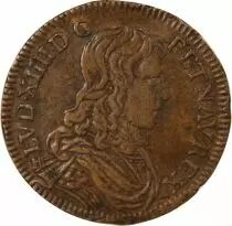 Jeton Francia 1 token Cobre Louis XIV 1645