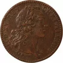 Jeton Francia 1 token Cobre Louis XV 1742
