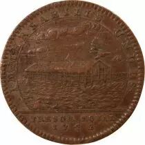 Jeton Francia 1 token Cobre Louis XV 1742