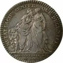 Jeton Francia 1 token Plata Louis XV 1727