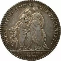 Jeton Francia 1 token Plata Louis XV 1727
