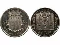 Jeton Francia 1 token Plata poin&ccedil;on Abeille (apr&egrave;s 1860-1879) 9 Rennes