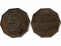 Jeton Francia 1 token Rame 1860-1870