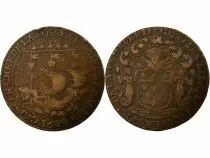 Jeton Francia 1 token Rame Gratien Libault 1671 T Nantes