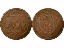Jeton Francia 1 token Rame Louis Charette 1675 T Nantes