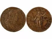 Jeton Francia 1 token Rame Louis XIV 1645