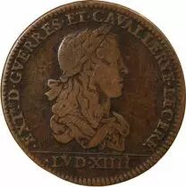Jeton Francia 1 token Rame Louis XIV 1654