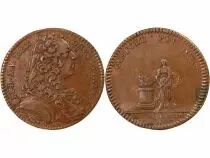 Jeton Francia 1 token Rame Louis XV 1736