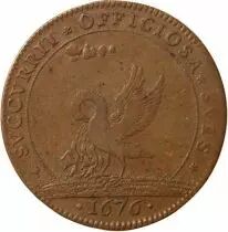 Jeton Frankreich 1 token Kupfer 1676