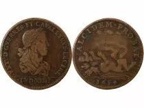 Jeton Frankreich 1 token Kupfer Louis XIV 1654