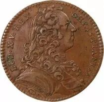 Jeton Frankreich 1 token Kupfer Louis XV 1736